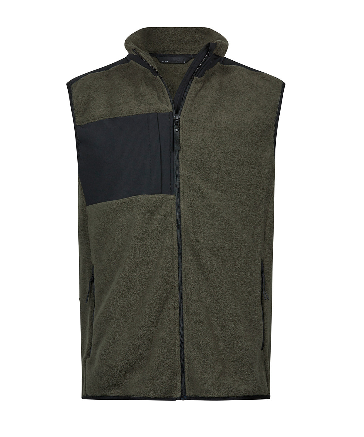 Tee Jays TJ087 Mountain fleece bodywarmer (9122) in Deep Green/Black