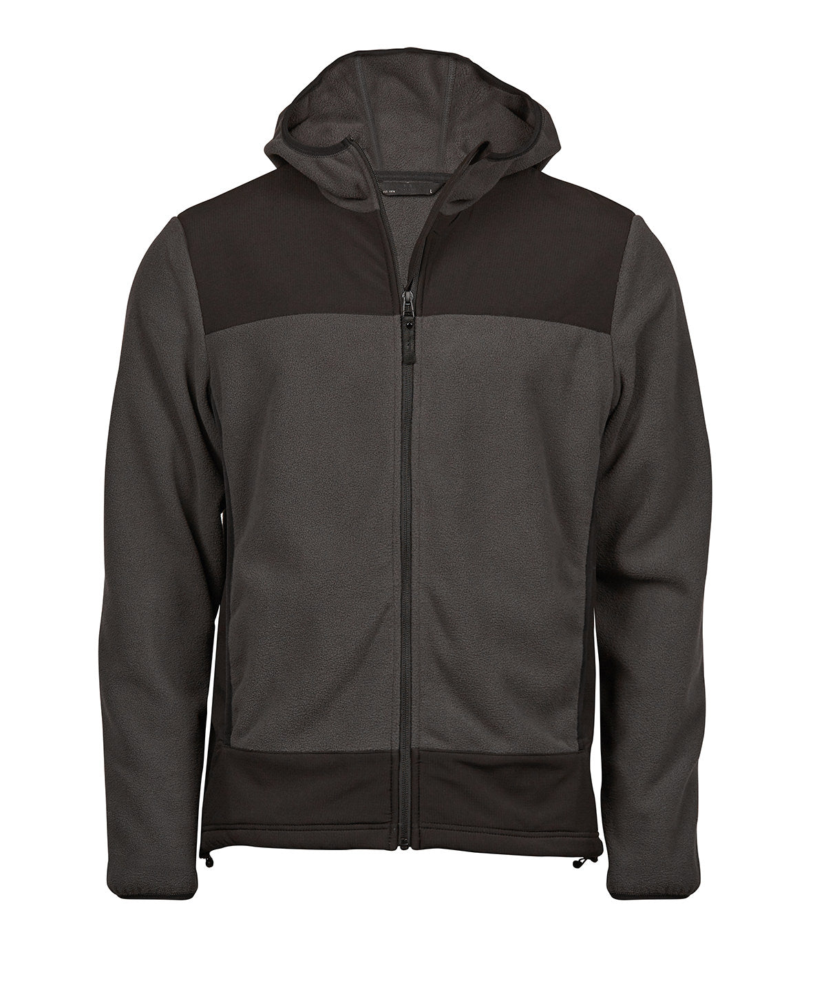 Tee Jays TJ088 Mountain hooded fleece (9124) in Asphalt/Black