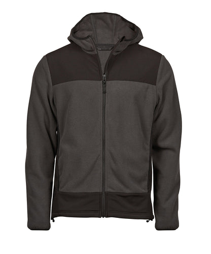 Tee Jays TJ088 Mountain hooded fleece (9124) in Asphalt/Black