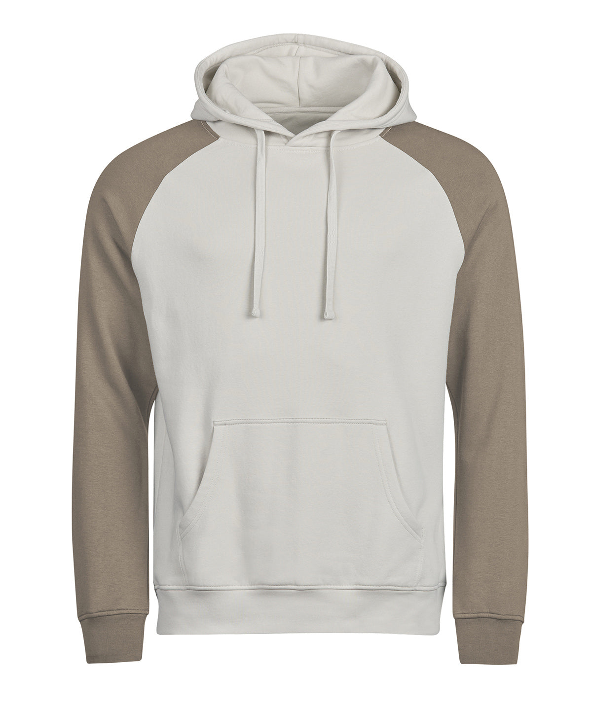 Tee Jays TJ123 UNLABELED two-tone hooded sweatshirt (5156) in Cement/Clay