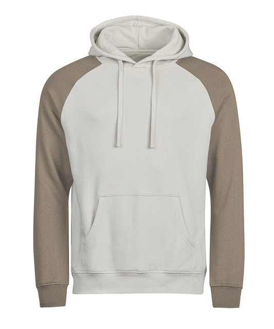 Tee Jays TJ123 UNLABELED two-tone hooded sweatshirt (5156) in Cement/Clay