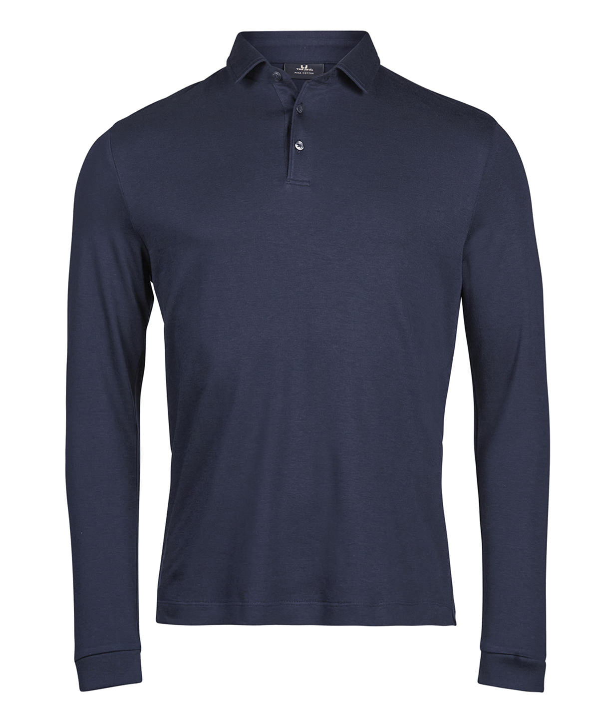 Tee Jays TJ127 Pima cotton long-sleeve polo (1442) in Navy