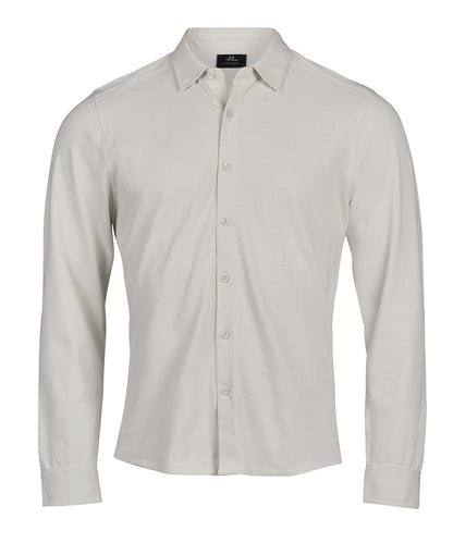 Tee Jays TJ128 Luxury stretch shirt (1416) in Cement