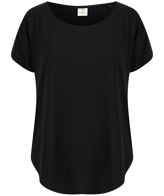 Tombo TL527 Scoop neck T in Black