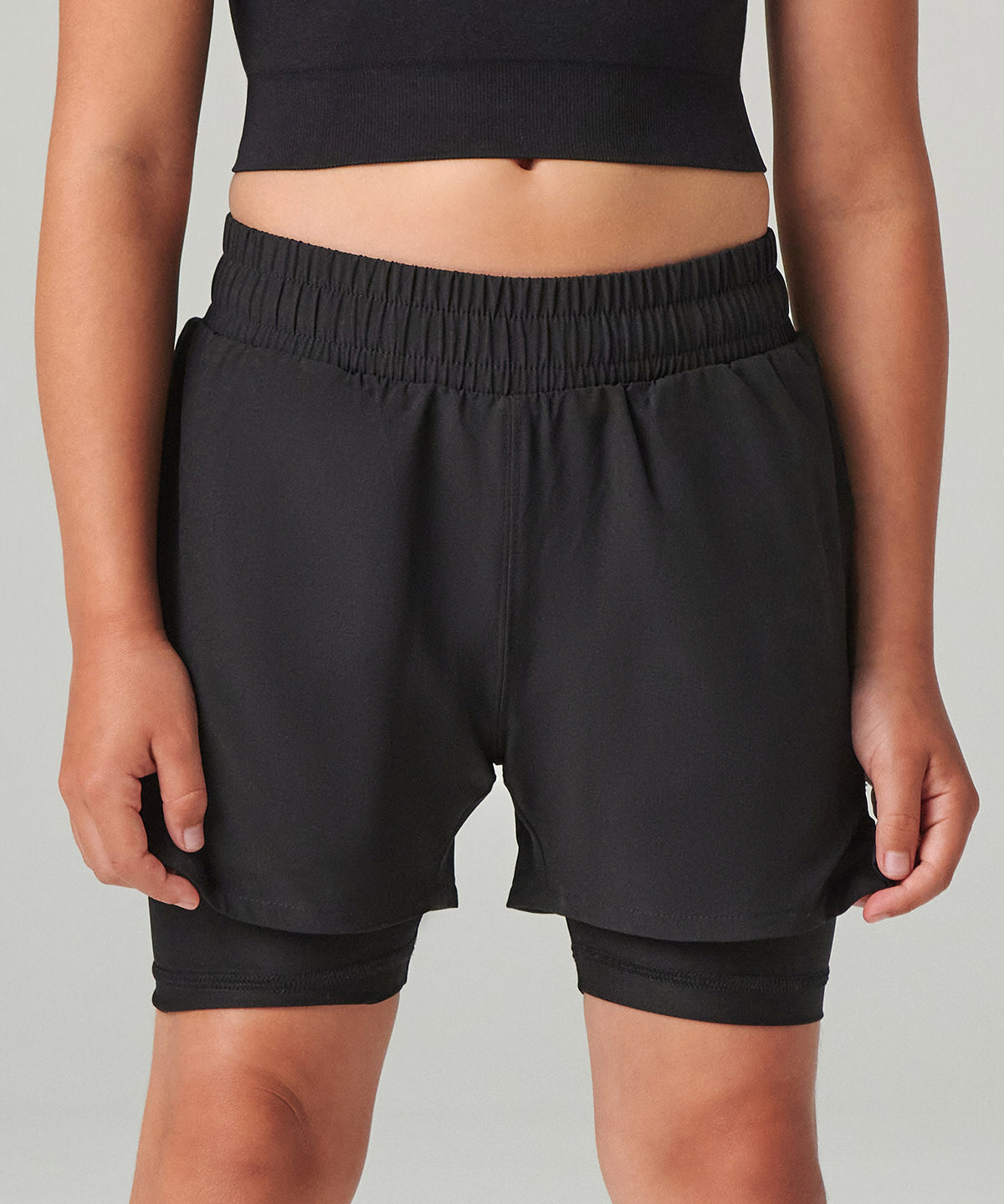 Tombo TL617 Kids double-layer sports shorts