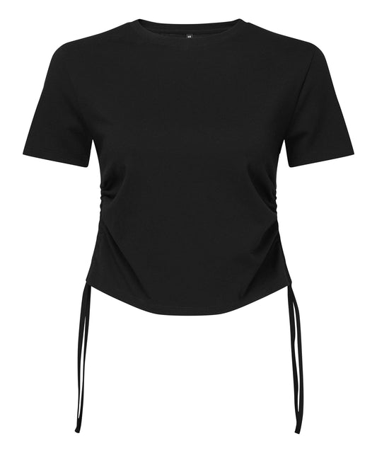 TriDri® TR069 Women's TriDri® ruched crop top in Black