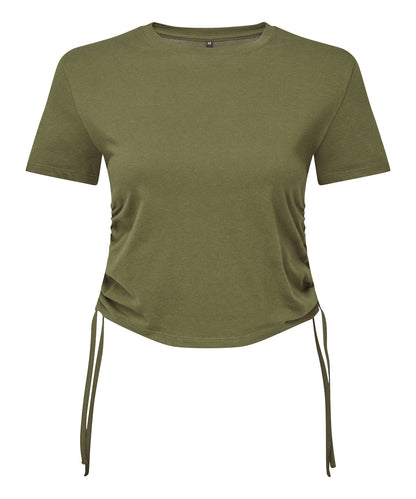 TriDri® TR069 Women's TriDri® ruched crop top in Olive
