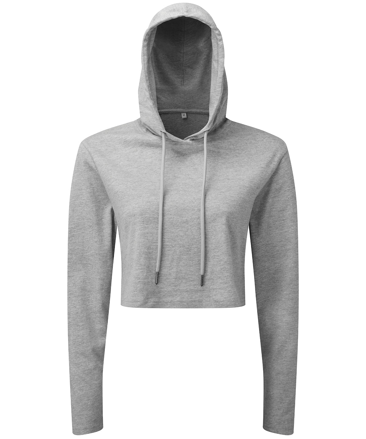 TriDri® TR088 Women's TriDri® cropped hooded long sleeve t-shirt in Heather Grey