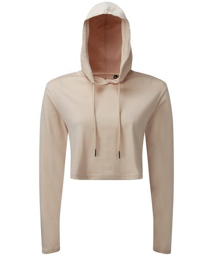 TriDri® TR088 Women's TriDri® cropped hooded long sleeve t-shirt in Nude