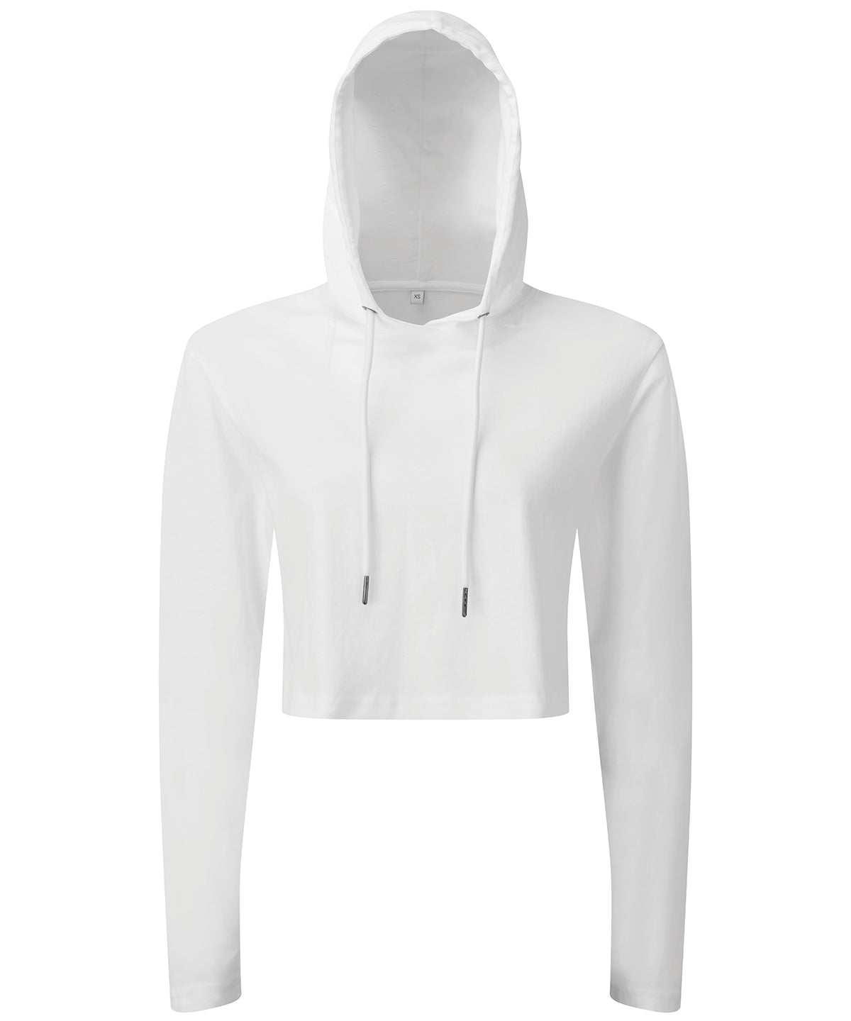 TriDri® TR088 Women's TriDri® cropped hooded long sleeve t-shirt in White