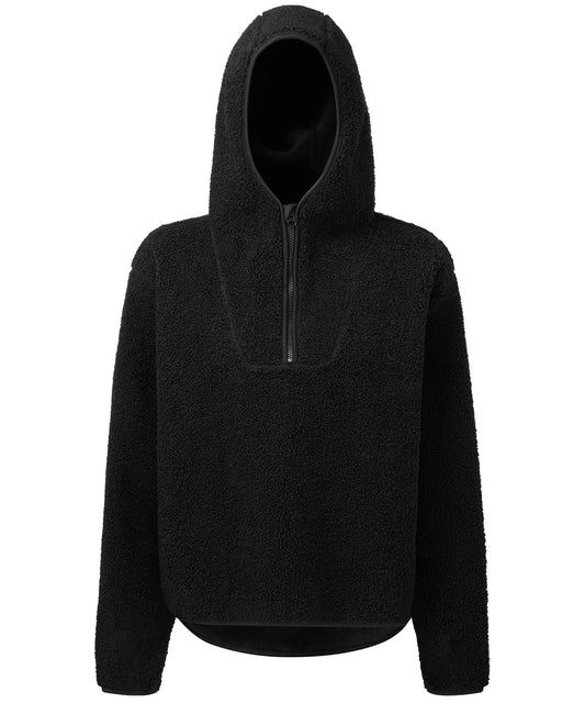 TriDri® TR089 Women's TriDri® sherpa ¼ zip hoodie in Black