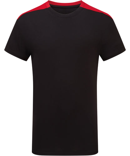TriDri® TR09B Kids TriDri® contrast performance t-shirt in Black/Fire Red