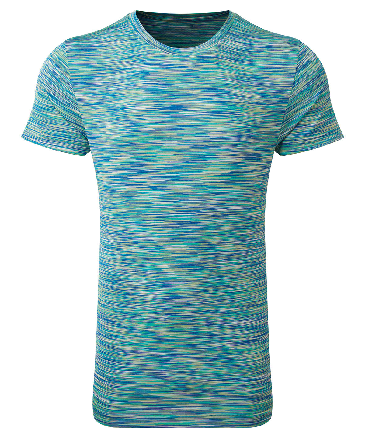 TriDri® TR101 Tridri® space dye performance t-shirt in Green/Blue