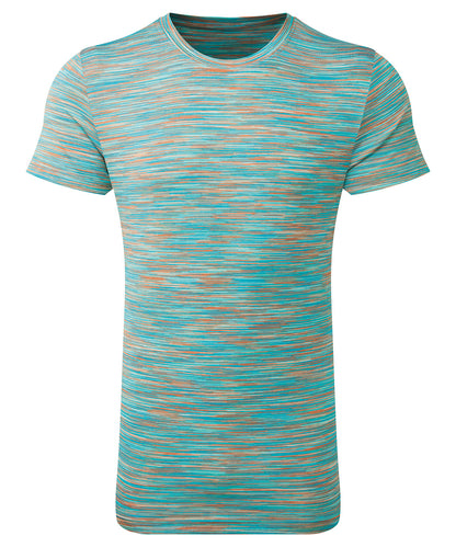 TriDri® TR101 Tridri® space dye performance t-shirt in Orange/Mint