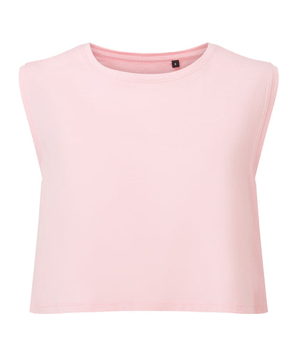 TriDri® TR119 Women's TriDri® organic crop tank in Light Pink