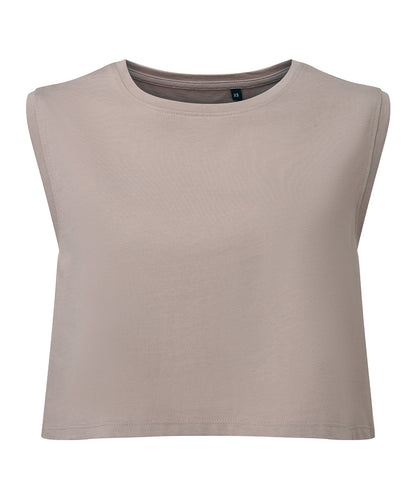 TriDri® TR119 Women's TriDri® organic crop tank in Stone