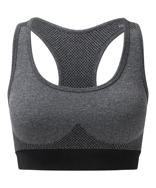 TriDri® TR210 Tridri® seamless 3D fit" multi-sport sculpt bra" in Black Melange