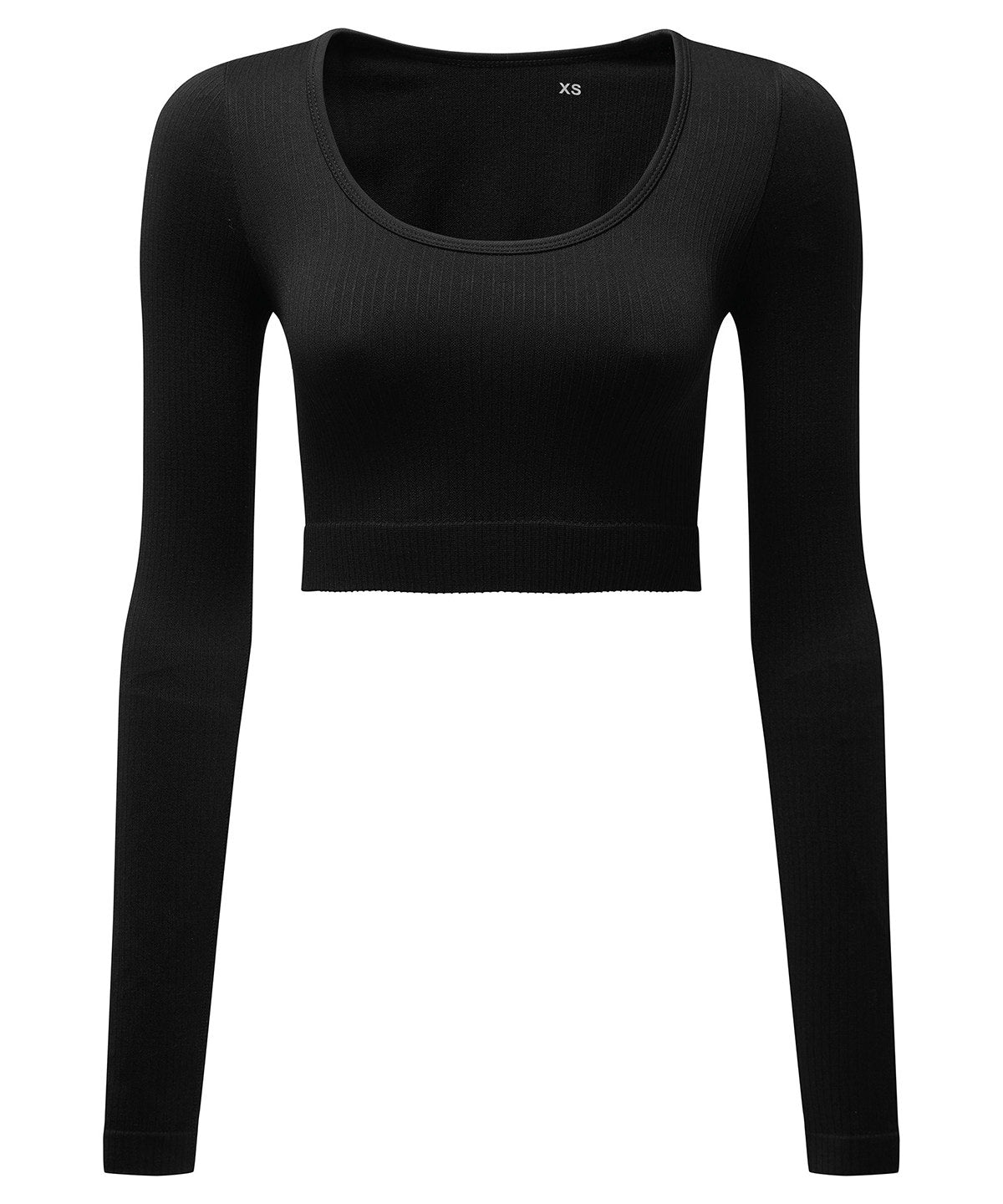 TriDri® TR224 Women's TriDri® ribbed seamless 3D fit" crop top" in Black