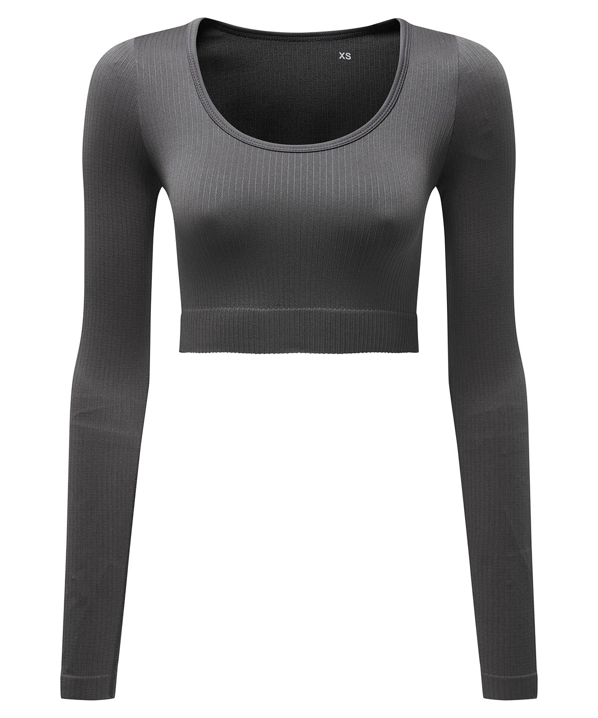 TriDri® TR224 Women's TriDri® ribbed seamless 3D fit" crop top" in Charcoal