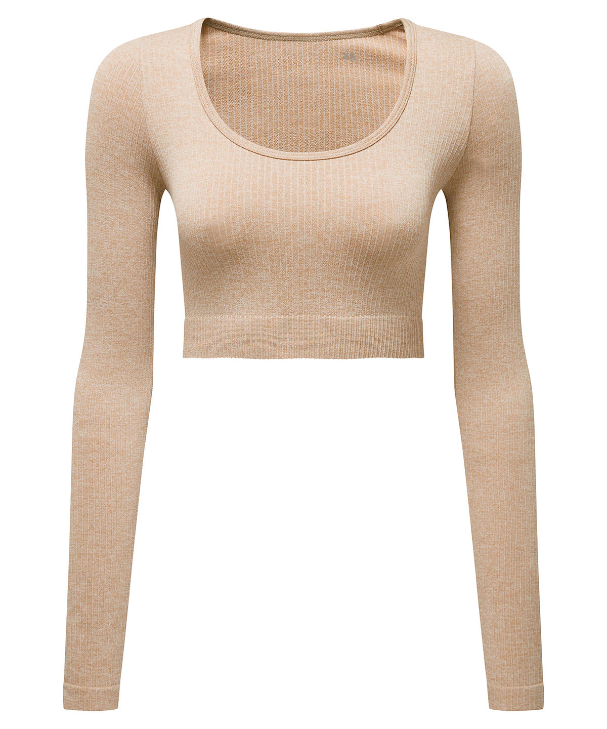TriDri® TR224 Women's TriDri® ribbed seamless 3D fit" crop top" in Nude Melange