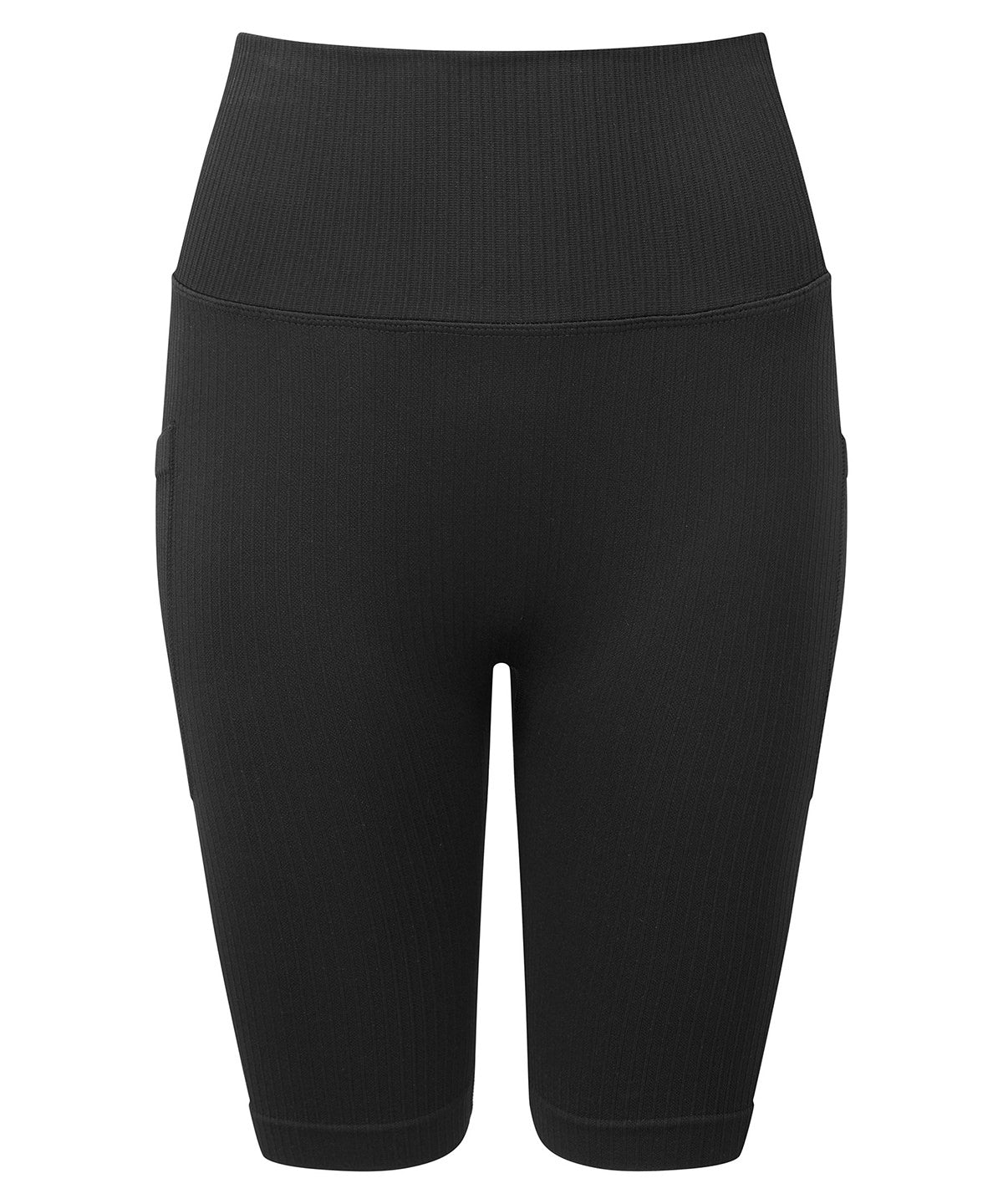 TriDri® TR225 Women's TriDri® ribbed seamless 3D fit" cycle shorts" in Black