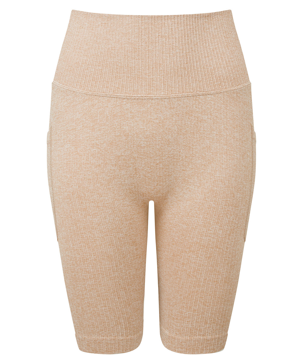 TriDri® TR225 Women's TriDri® ribbed seamless 3D fit" cycle shorts" in Nude Melange