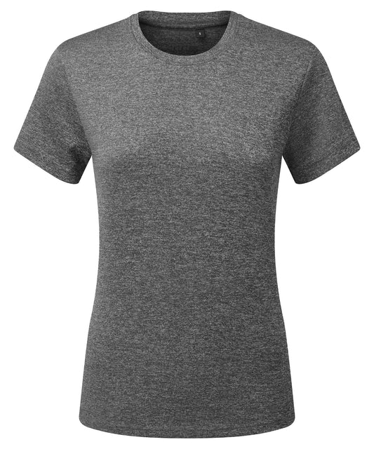 TriDri® TR504 Women’s TriDri® ion-charge recycled textured tee in Black Melange