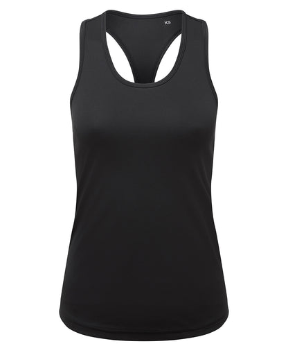 TriDri® TR527 Women's TriDri® recycled performance slim racer back vest in Black