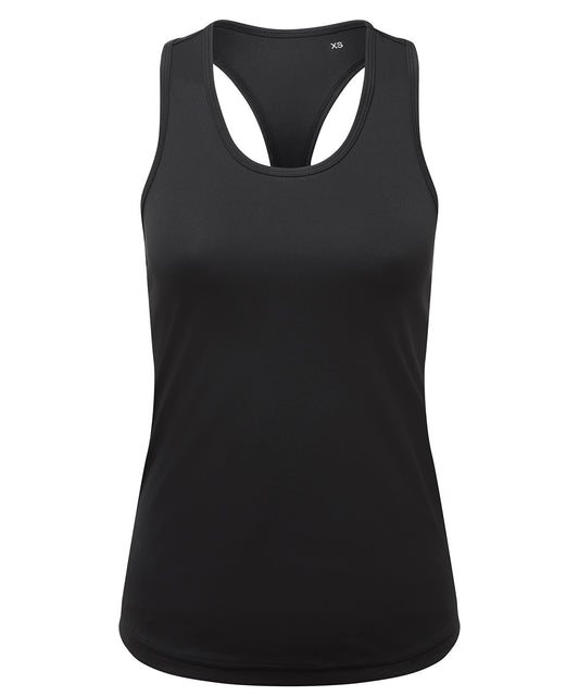 TriDri® TR527 Women's TriDri® recycled performance slim racer back vest in Black