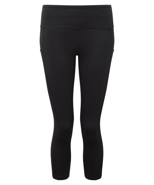 TriDri® TR530 Women's TriDri® recycled performance leggings ¾ length in Black