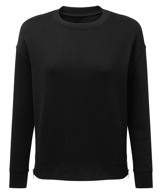TriDri® TR600 Women's TriDri® recycled chill zip sweatshirt in Black