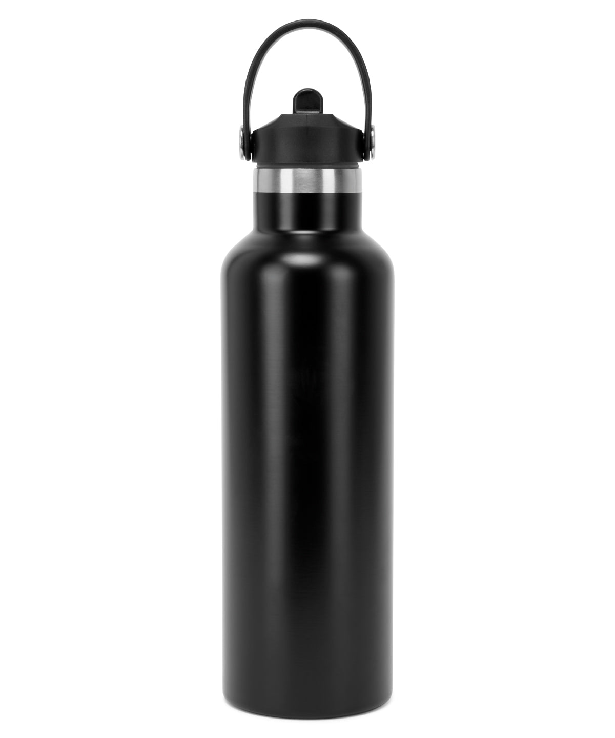 TriDri® TR700 Tridri® vacuum sports water bottle with flip up straw in Black