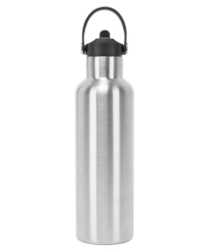 TriDri® TR700 Tridri® vacuum sports water bottle with flip up straw in Brushed Steel