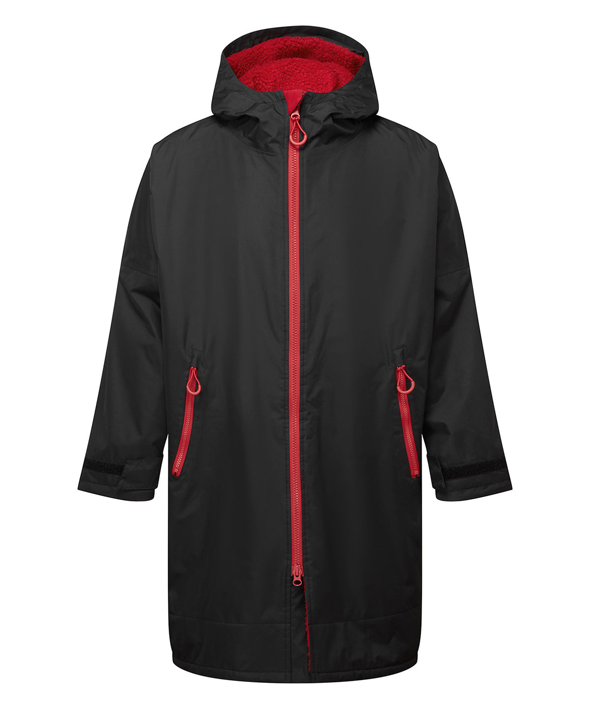 TriDri® TR800 Tridri® all seasons waterproof changing robe in Black/Fire Red