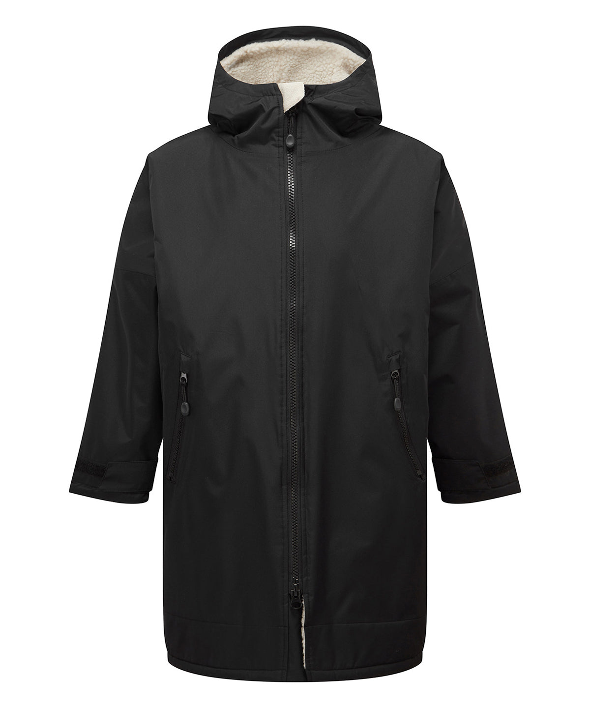 TriDri® TR80B Kids TriDri® all seasons waterproof changing robe in Black/Natural