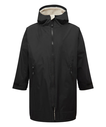 TriDri® TR80B Kids TriDri® all seasons waterproof changing robe in Black/Natural