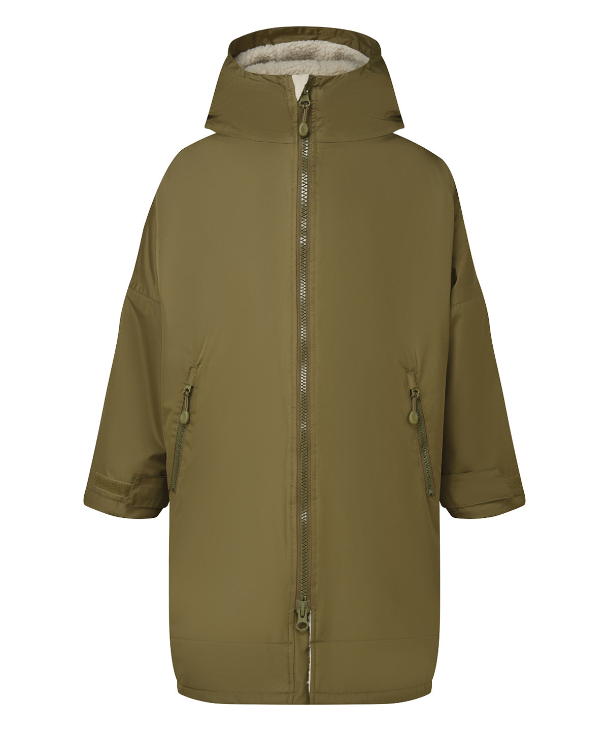 TriDri® TR80B Kids TriDri® all seasons waterproof changing robe in Olive/Natural