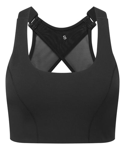 TriDri® TR924 Tridri® recycled high impact sports bra in Black