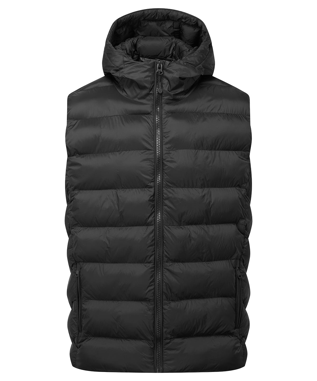 2786 TS004 Solitude recycled hooded bodywarmer in Black