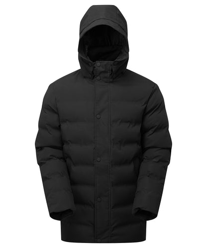 2786 TS008 Recycled bonded longline padded jacket in Black