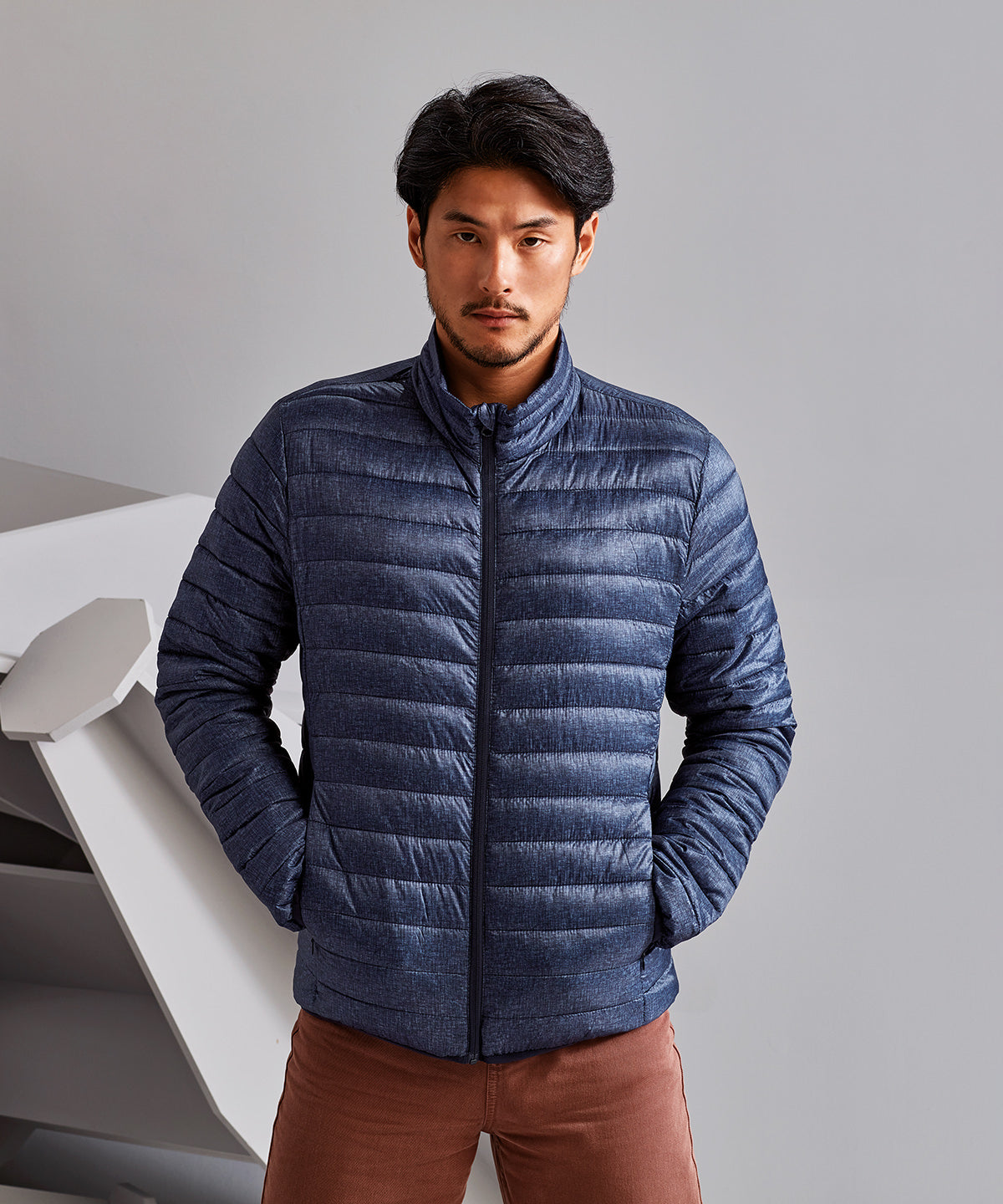 2786 TS037 Melange padded jacket