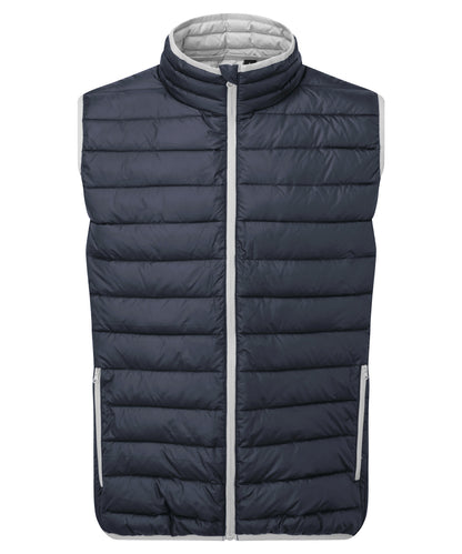 2786 TS040 Traverse padded gilet in Navy/Light Grey
