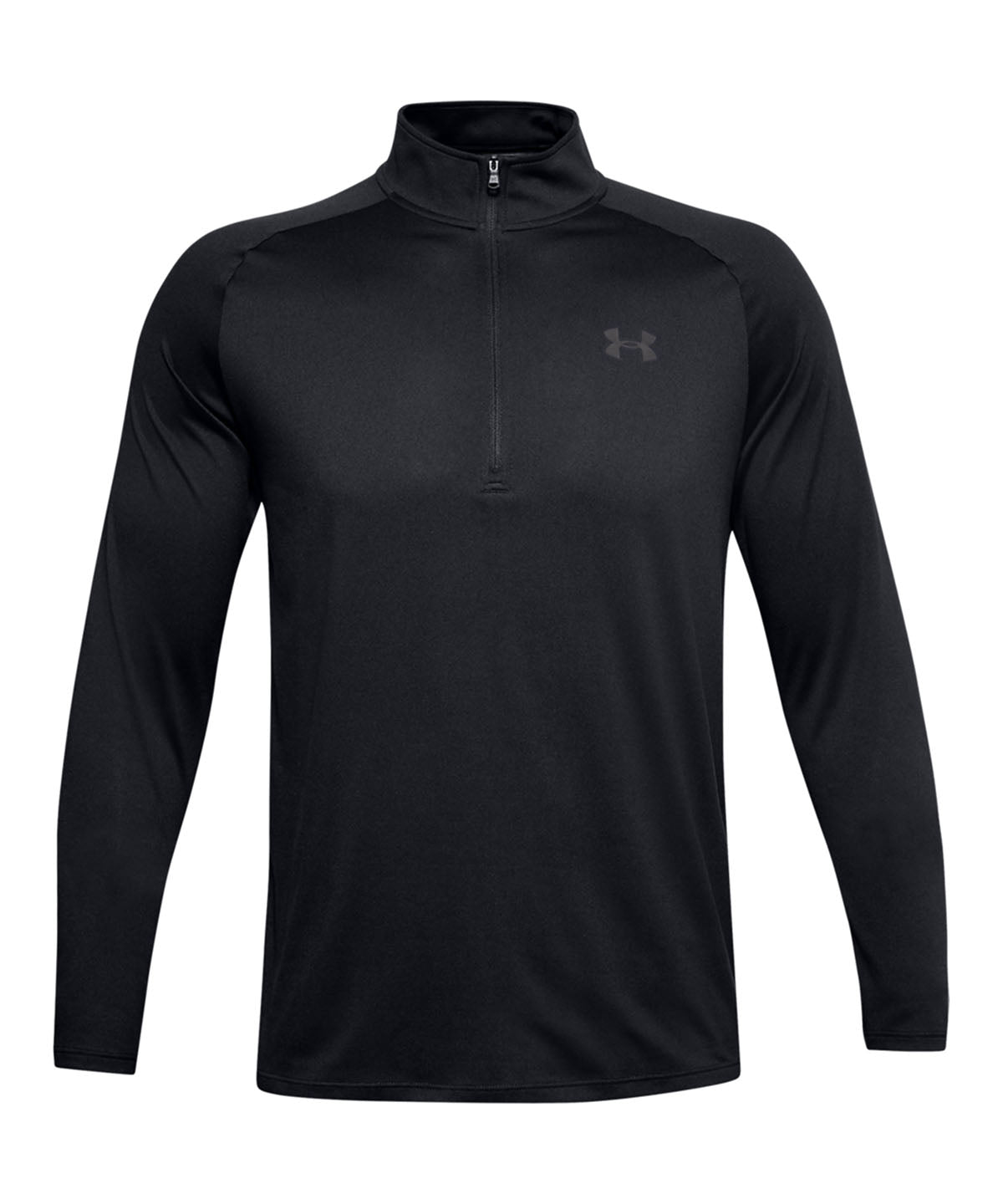 Under Armour UA004 Tech™ 2.0 1/2 zip long sleeve in Black/Charcoal