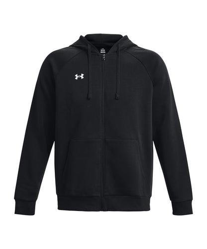 Under Armour UA041 Rival fleece full-zip hoodie in Black