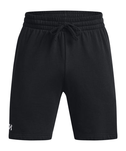 Under Armour UA050 UA Rival fleece shorts in Black/White