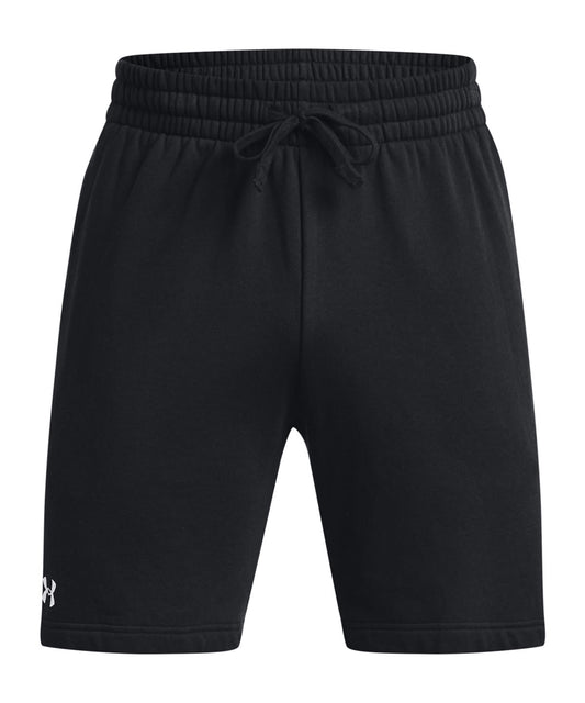 Under Armour UA050 UA Rival fleece shorts in Black/White