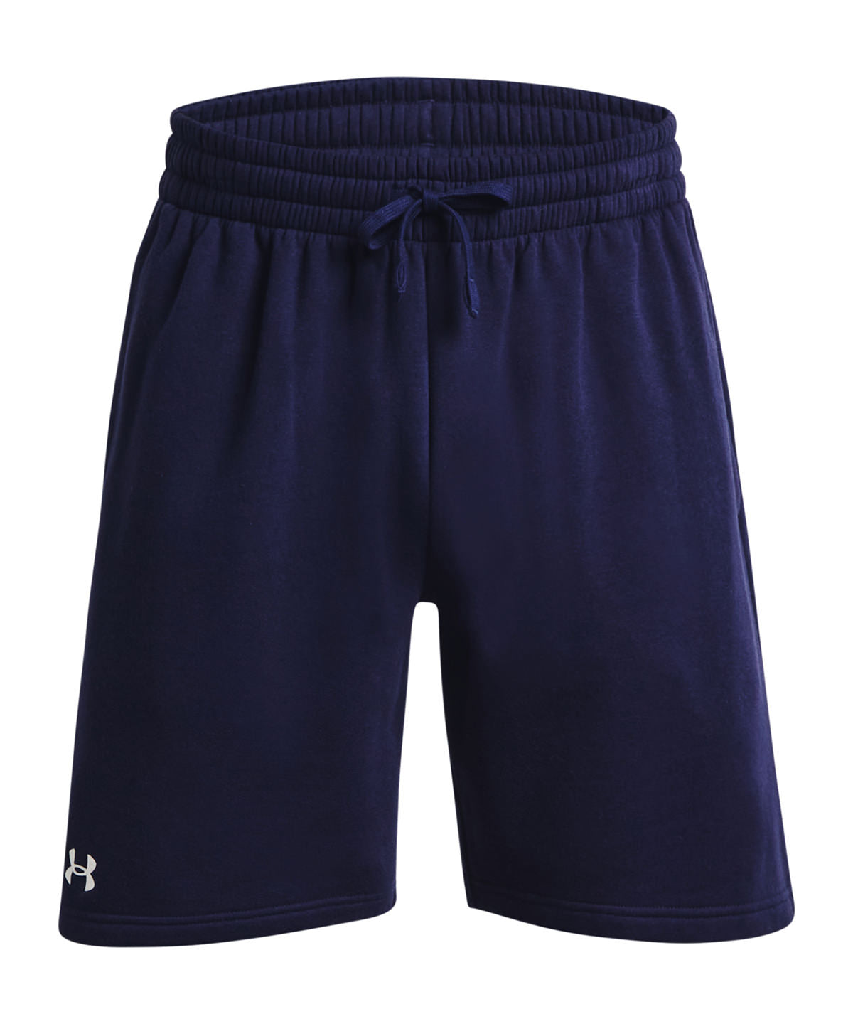 Under Armour UA050 UA Rival fleece shorts in Midnight Navy/White