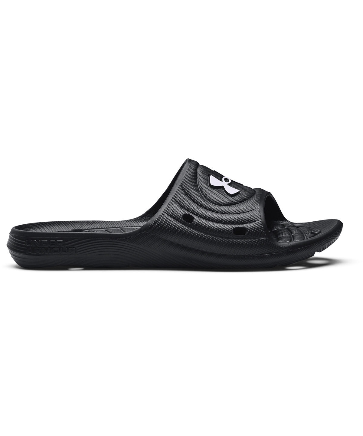 Under Armour UA054 UA Locker IV slides in Black/Black/White