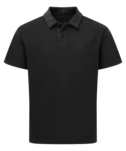 Wombat WB410 Men’s Terry polo in Black