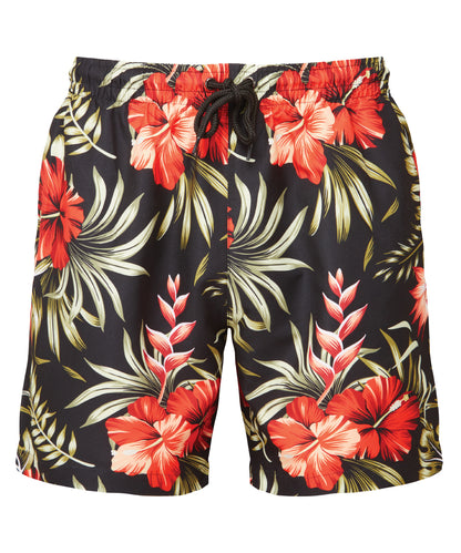 Wombat WB900 Men's swim shorts in Black/Red